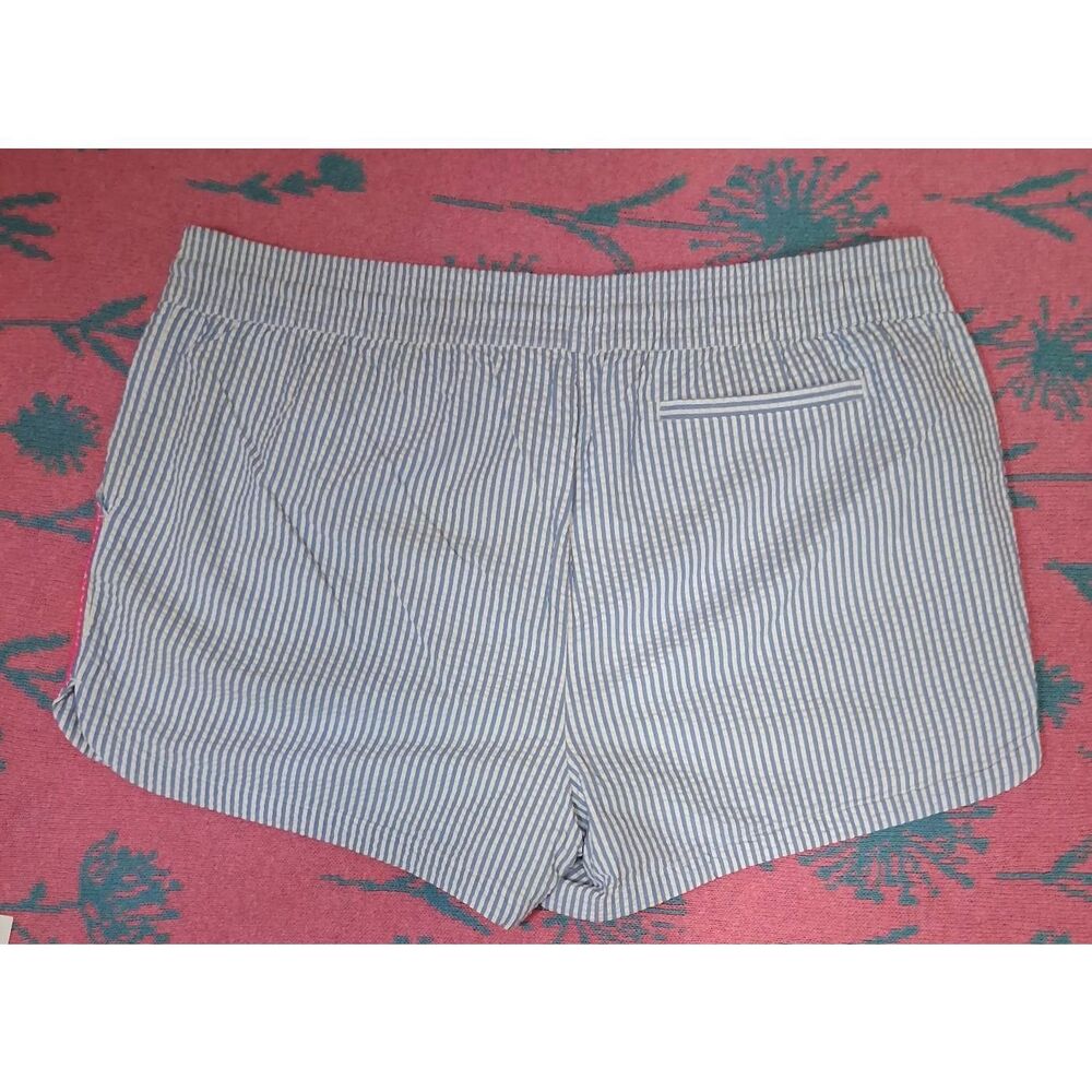 Vineyard vines womens xl seersucker shorts hi rise blue candy stripe - Picture 8 of 8